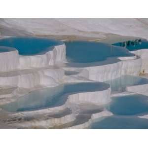  Limestone Hot Springs and Reflection of Tourists, Cotton 