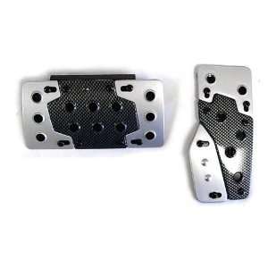 Universal Fit JDM Racing Pedal Cover with Carbon Fiber Print Insert 