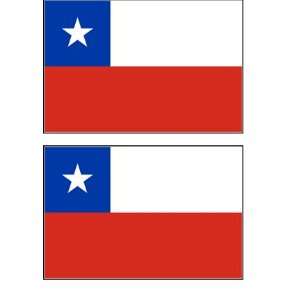  2 Chile Chilean Flag Stickers Decal Bumper Window Laptop 
