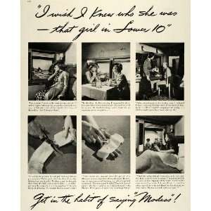   Train Travel Feminine Products   Original Print Ad