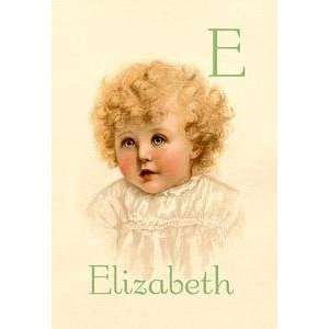   Paper poster printed on 20 x 30 stock. E for Elizabeth