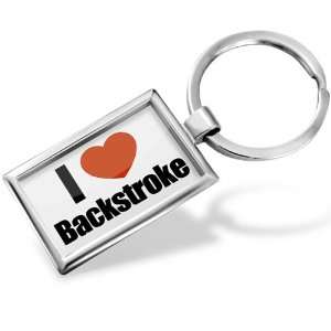  Keychain I Love Backstroke   Hand Made, Key chain ring 