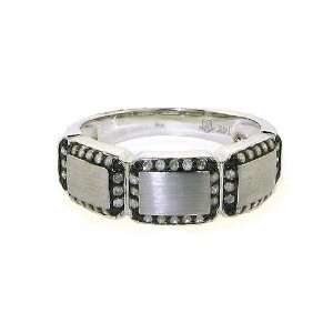  14k White Gold Black Rhodium Diamond Ring Jewelry
