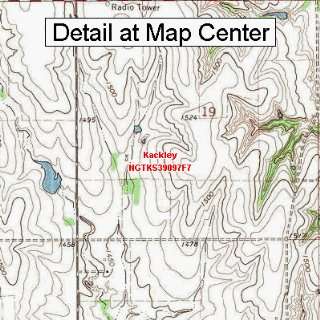  USGS Topographic Quadrangle Map   Kackley, Kansas (Folded 