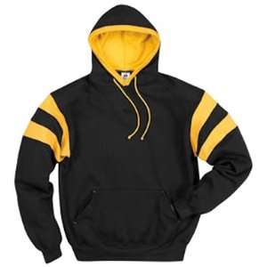   Badger Varsity Hood Fleece Pullovers BLACK/GOLD A4XL Sports