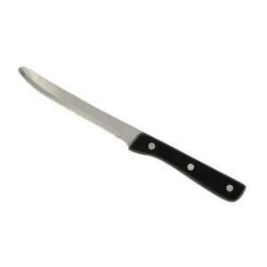  Walco Stainless Steel Steak Knife w/ Black Handle, 5 