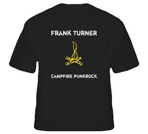 Frank Turner Camp Fire Punk Rock Music Black T Shirt  