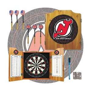 NHL New Jersey Devils Dart Cabinet Includes Darts and Board Great for 
