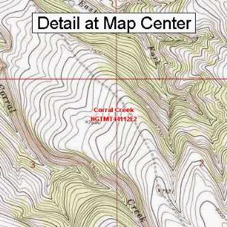 USGS Topographic Quadrangle Map   Corral Creek, Montana (Folded 