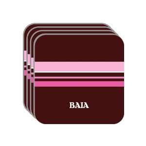 Personal Name Gift   BAIA Set of 4 Mini Mousepad Coasters (pink 