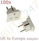 100 travel adaptor plug 2 pin uk to eu turkey