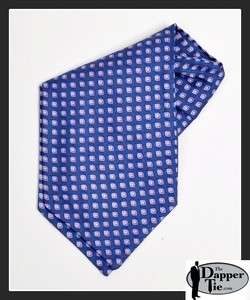 New Mens Silk Printed Blue Ascot TheDapperTie SPA2160  