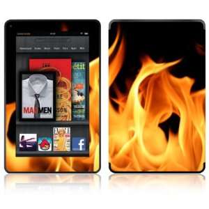 com Flame Design Decorative Skin Decal Sticker for  Kindle Fire 