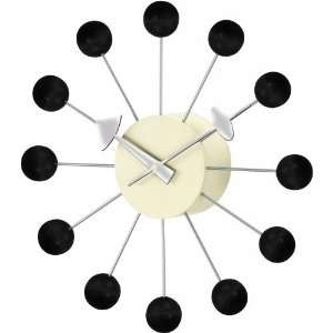  Ball Wall Clock in Black   G81015BL