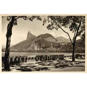  1937 Botafogo Bay Rio de Janeiro Brazil Photogravure 