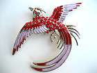   Rhinestone Phoenix Rebirth Life Bird Costume Jewelry Pin Brooch