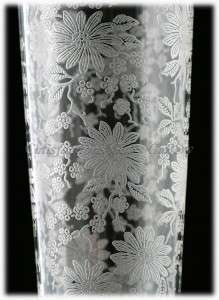 Tiffin Queen Astrid Elegant Glass Bud Vase Etch Flower  