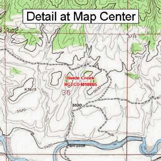   Map   Divide Creek, Colorado (Folded/Waterproof)