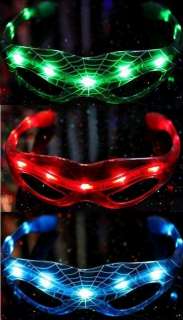 Spark Spider Man LED Shades Light Up Glasses Mask DJ Party Halloween 