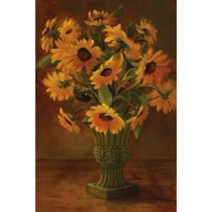 Tricia May 24W by 36H  Mediterranean Sunflowers II CANVAS Edge #1 