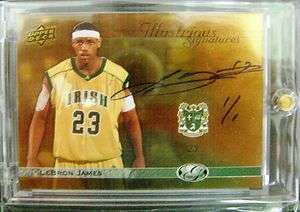 2010 11 Upper Deck All Time Greats ATG LEBRON JAMES 1/1 AUTO   1 of 1 