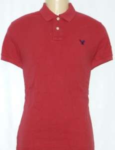   Eagle Outfitters Red Pique Cotton Athletic Fit Mens Polo Shirt New NWT