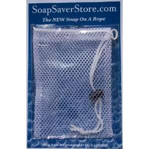Soap Saver, Soap Pouch, White w/ String Lock, The New, Soap on a Rope