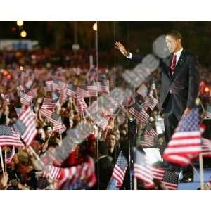  Barack Obama during election night in Grant Park on 