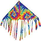 Tie Dye Fun Flyer Fringe Delta Kite w/ Line & Winder PR 17116 32x14