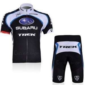  2011 SUBARU TREK Short Sleeve BlackWhite Cycling Jersey 