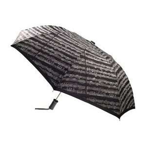  Black Sheet Music Travel Umbrella 