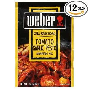 Weber Grill Marinade Tomato & Garlic Pesto, 1.12 Ounce (Pack of 12)