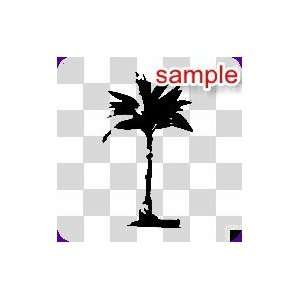  NATURE AND INSECTS PALM TREE 12.5 WHITE VINYL DECAL 