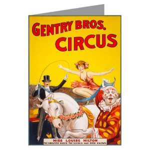  Circus Bareback Rider Miss Louise Hilton c1890 Notecard 
