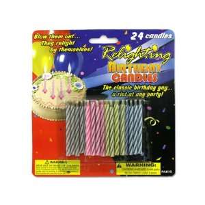  Relighting birthday candles   Pack of 24