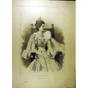   1903 Queen Italy Portrait Barrere Mizzi Zichy French