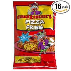 Chuck E. Cheese Fries, Pizza Fries, 5.5 Ounce Bags (Pack of 16)