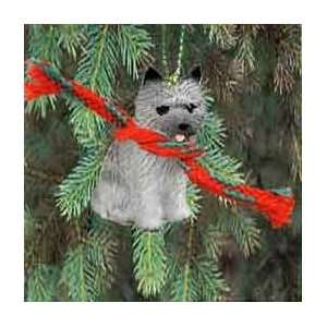 Cairn Terrier Miniature Dog Ornament   Gray