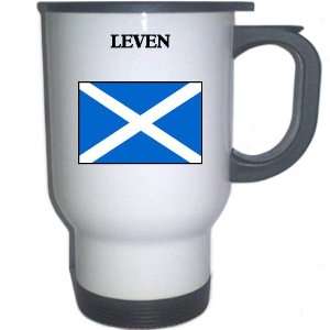 Scotland   LEVEN White Stainless Steel Mug