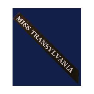  Miss Transylvania Black Halloween Pageant Sash [Apparel 
