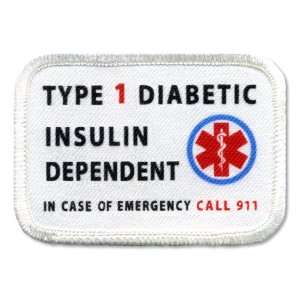   Insulin Dependent Rectangle 2 x 3 inch Sew on Patch 