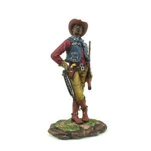  Old West Cowboy with Rifle, Lasso, and Gun Detailed 