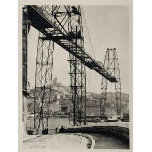 1937 Pont Transbordeur Suspension Bridge Port Marseille 