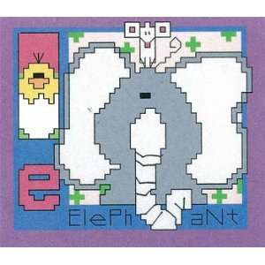 AlphaZoo E (Elephant & Egg)   Cross Stitch Pattern Arts 
