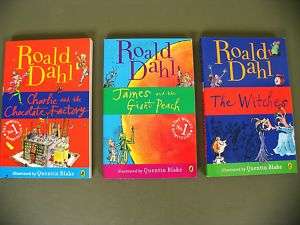 Lot 3 Roald Dahl books James and Giant Peach/Charlie  for 
