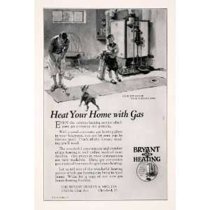  1927 Ad Bryant Gas Heating Heater Cleveland Ohio Golf Puppy Dog 