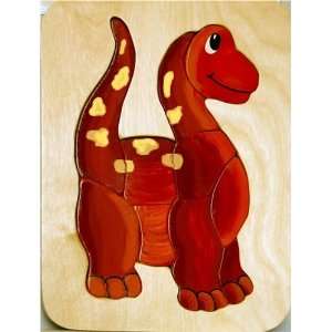  the Dinosaur Wood Tray Puzzle by Under the Green Roof Toys & Games