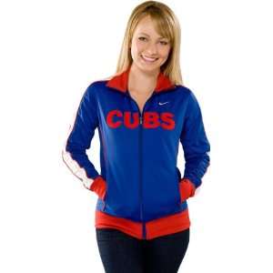    Chicago Cubs Womens Royal 3 2 Track Jacket