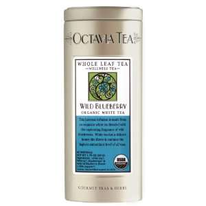 Octavia Tea Organic Wild Blueberry White Tea, Loose Tea, 1.76 Ounce 