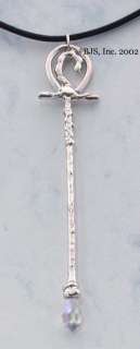   Silver Scorpion Wizards Staff Necklace, available in 14k. gold